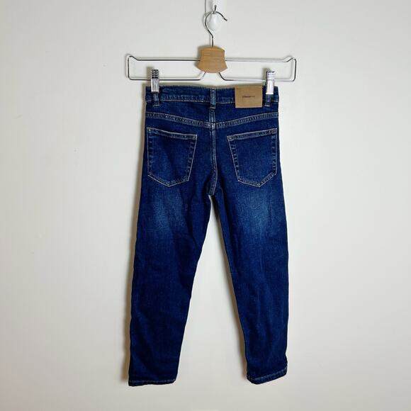 NWT Zara Kids Straight Fit Denim Dark Rinse Size 8 - Picture 3 of 8